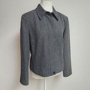 Vtg Pendleton Blazer Womens Sz 6 Wool Plaid Tweed Lined Twee Academia Jacket
